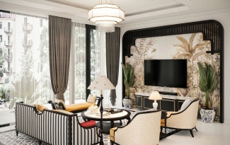 Thi Công Trần Thạch Cao - Phào Chỉ Indochine Đơn Giản Tinh Tế Tại Thuận An - Bình Dương