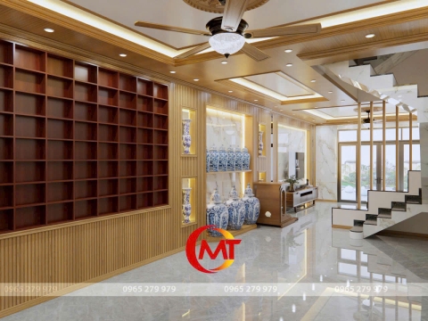 Công Trình thi công kết hợp nhựa nano, lam sóng, PVC, than tre và sàn nhựa giả gỗ